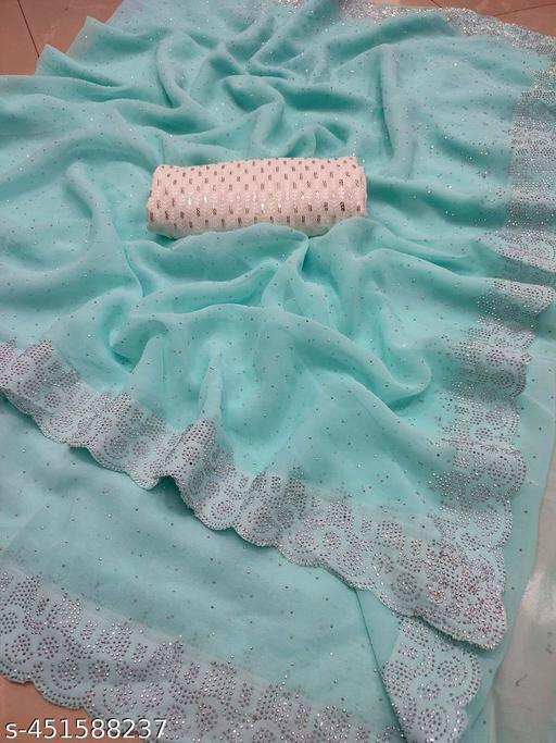 Designer Party Wear Saree Fabrics Georgette Saree