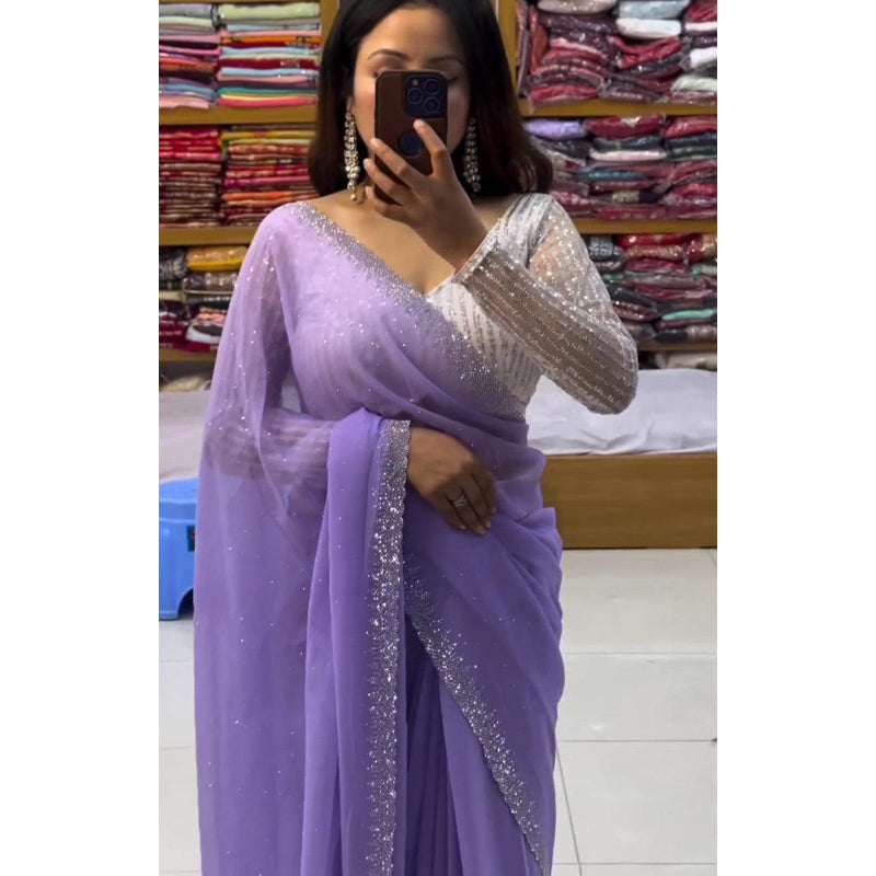 Designer Party Wear Saree Fabrics Georgette Saree