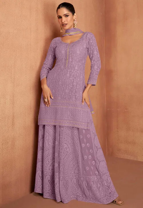 Real Georgette Embroidered Suit