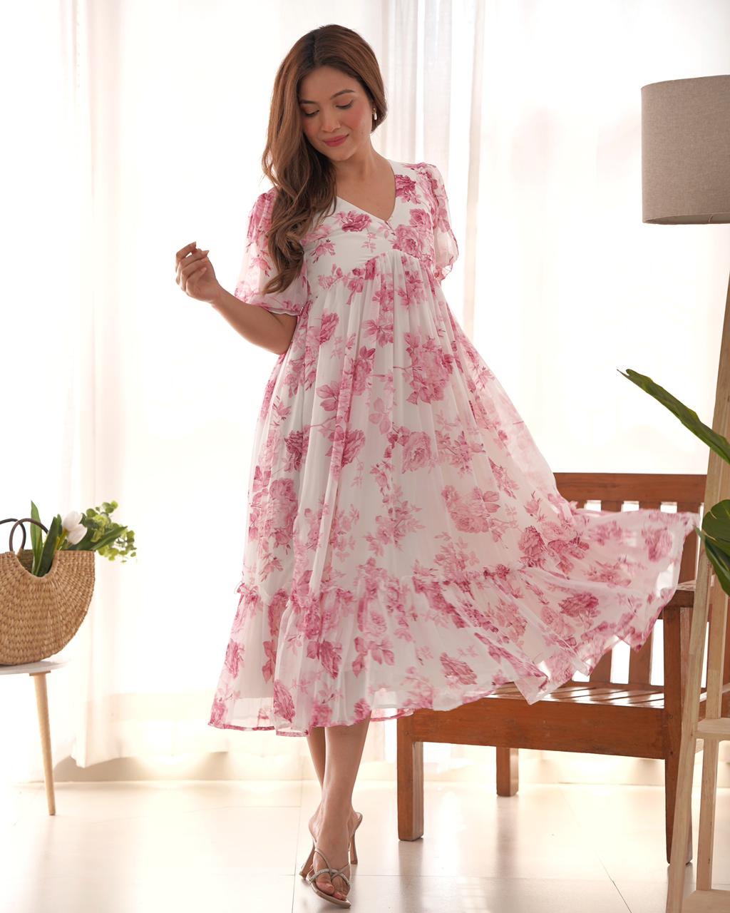 Pure Soft Georgette with Floral gown