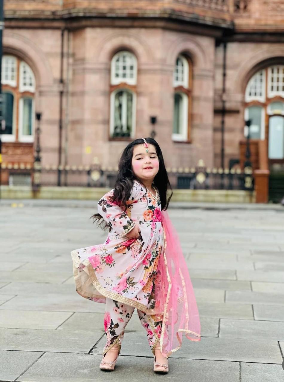 Stylish Top and Dhoti Shalwar Set with Dupatta