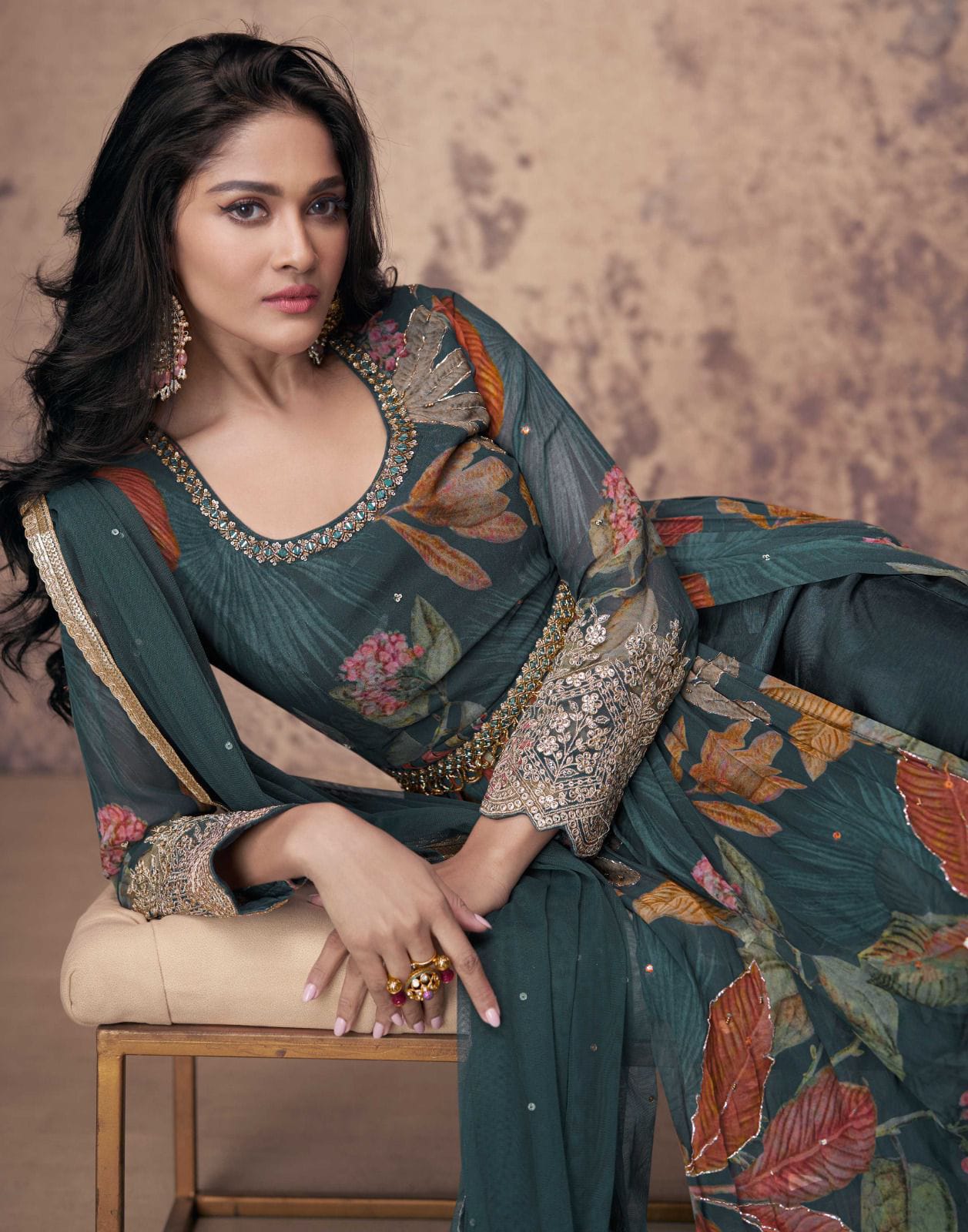 Real Georgette Party Wear Gown