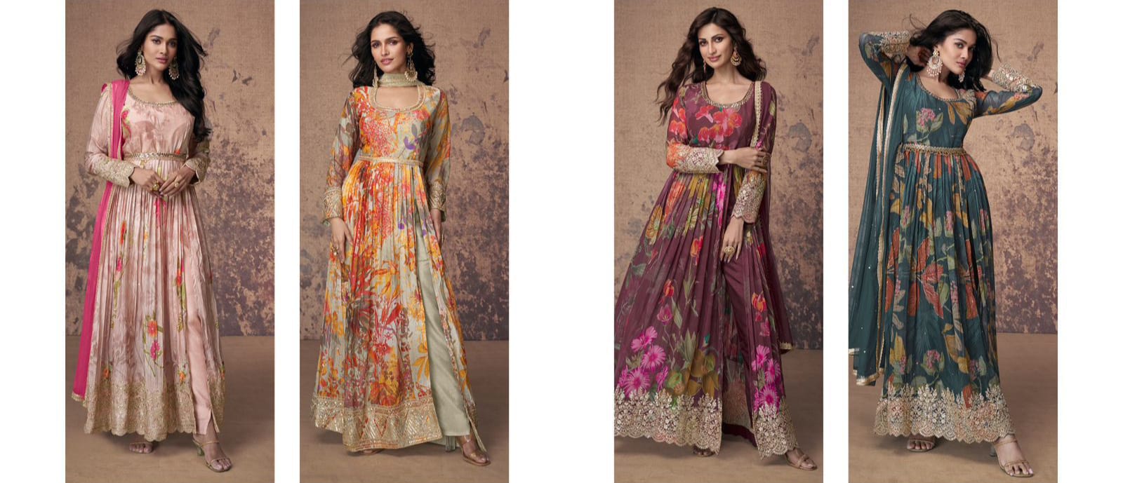 Real Georgette Party Wear Gown