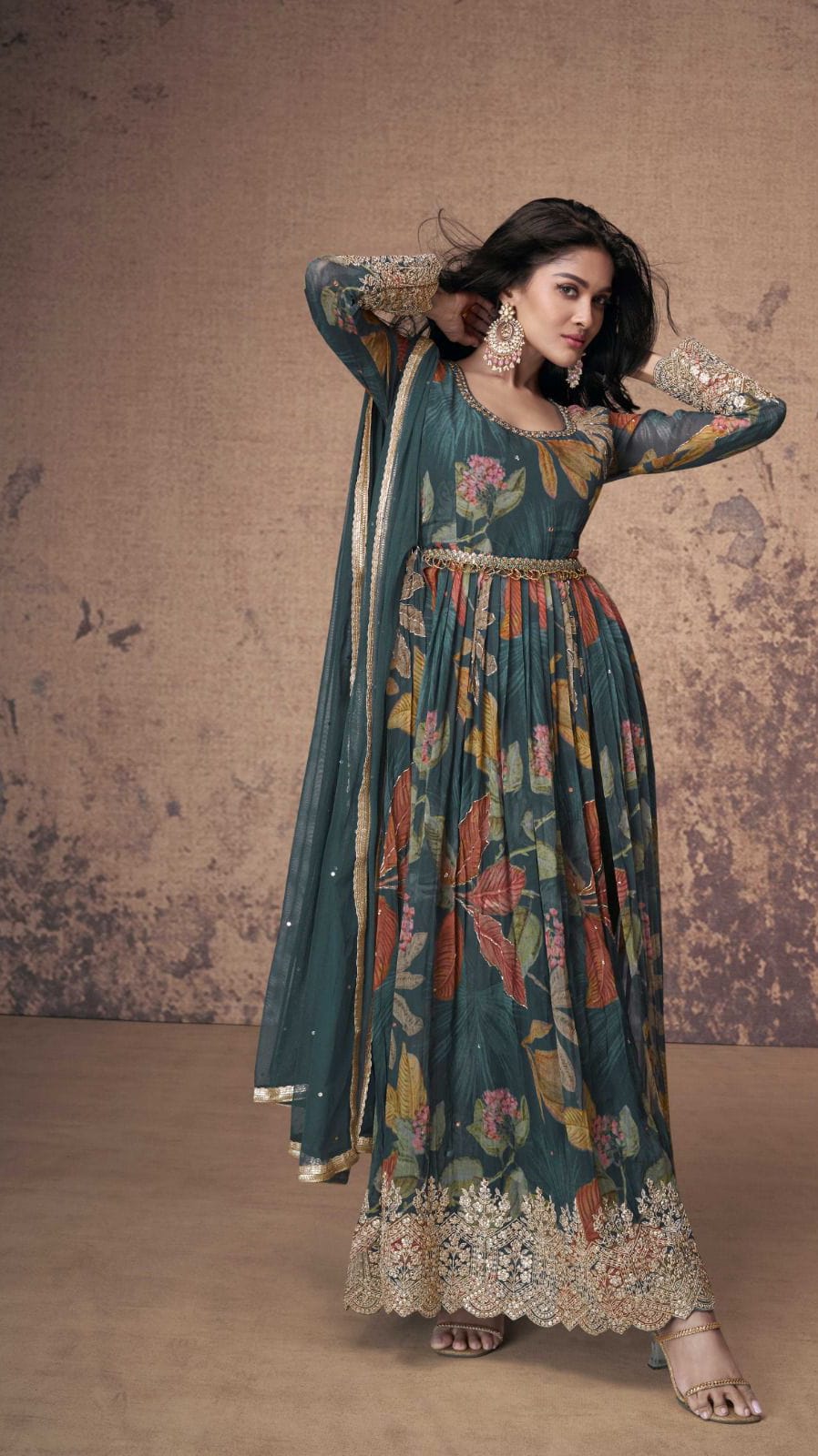 Real Georgette Party Wear Gown