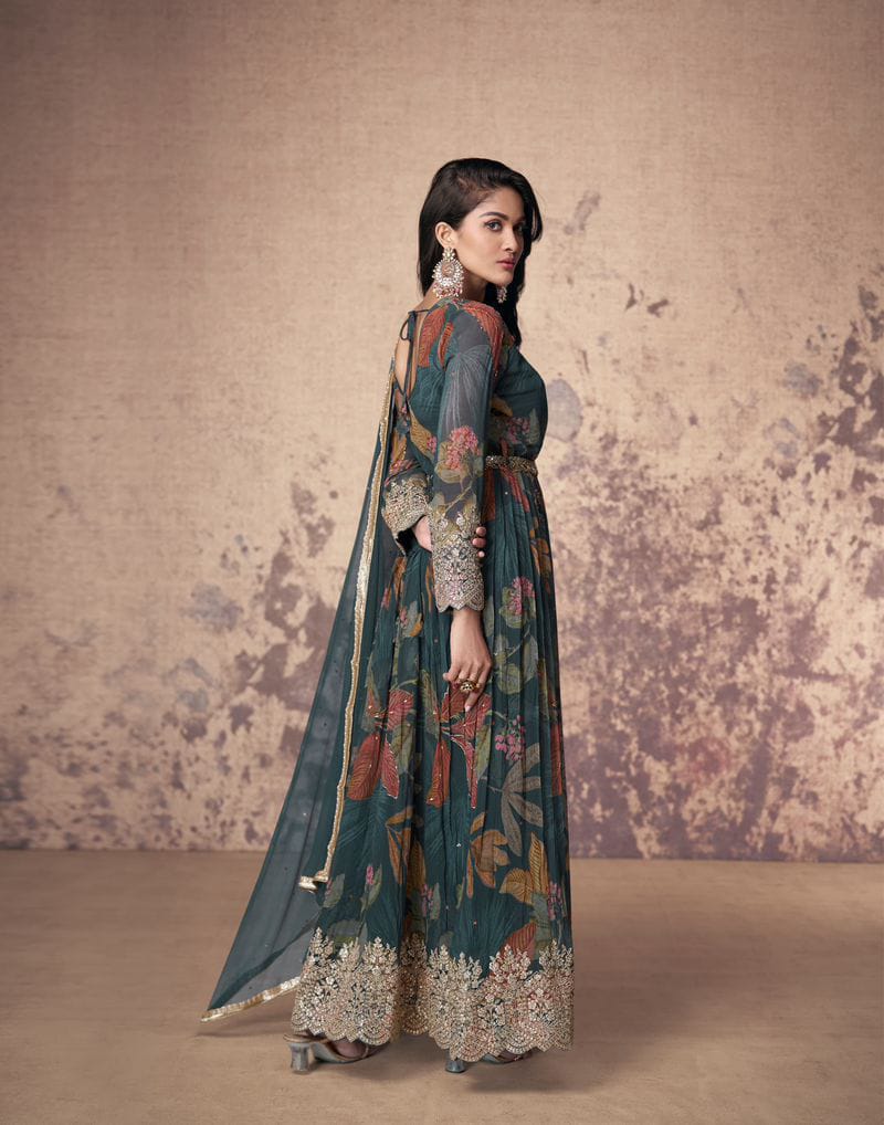 Real Georgette Party Wear Gown