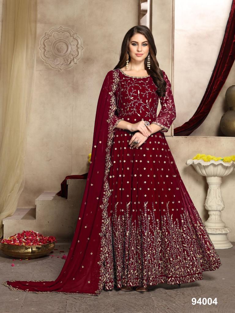 Georgette Multi Thread Zari Stitched Anarkali Suit