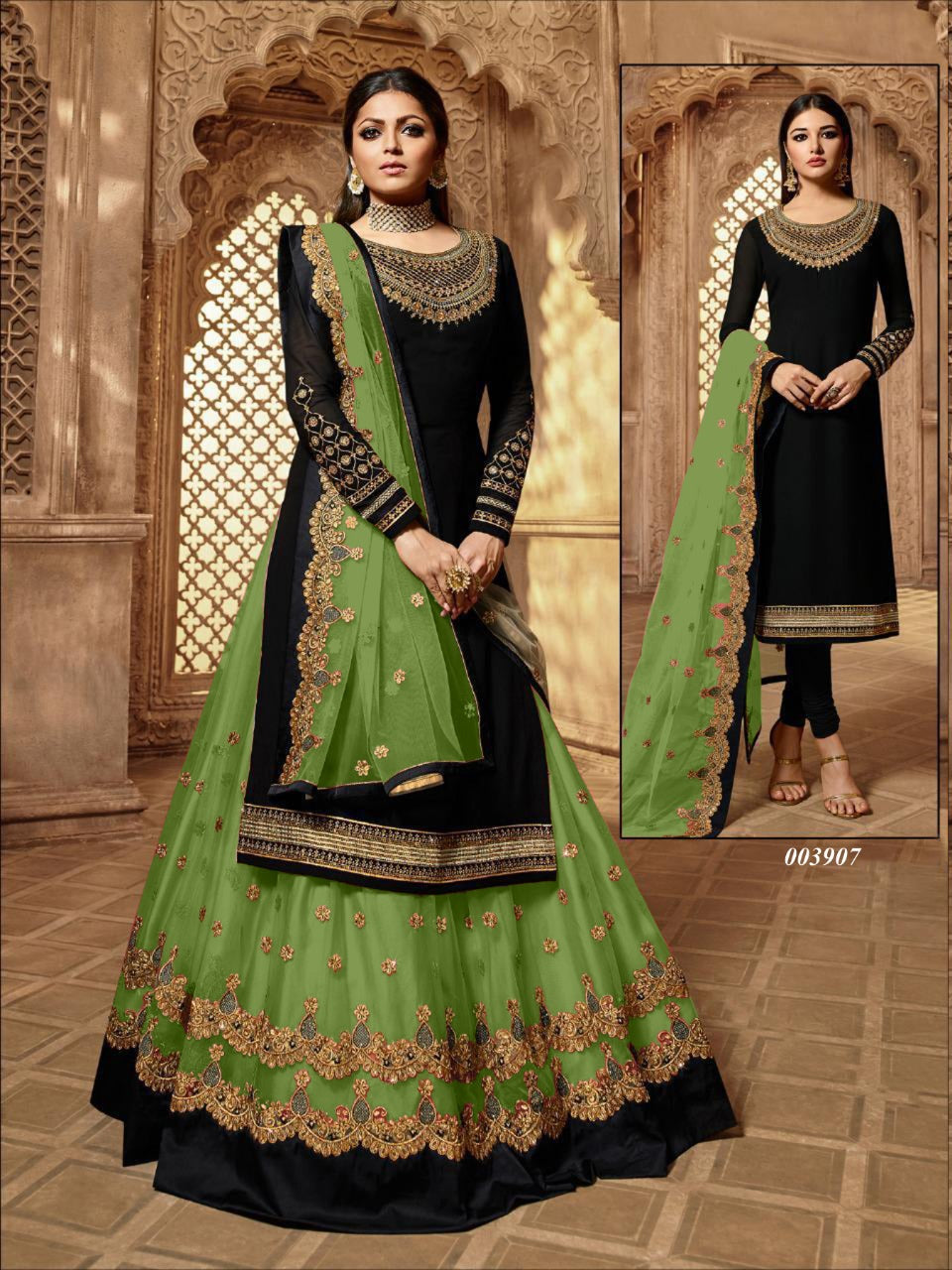Premium Floral Print Full Flared Anarkali Suit