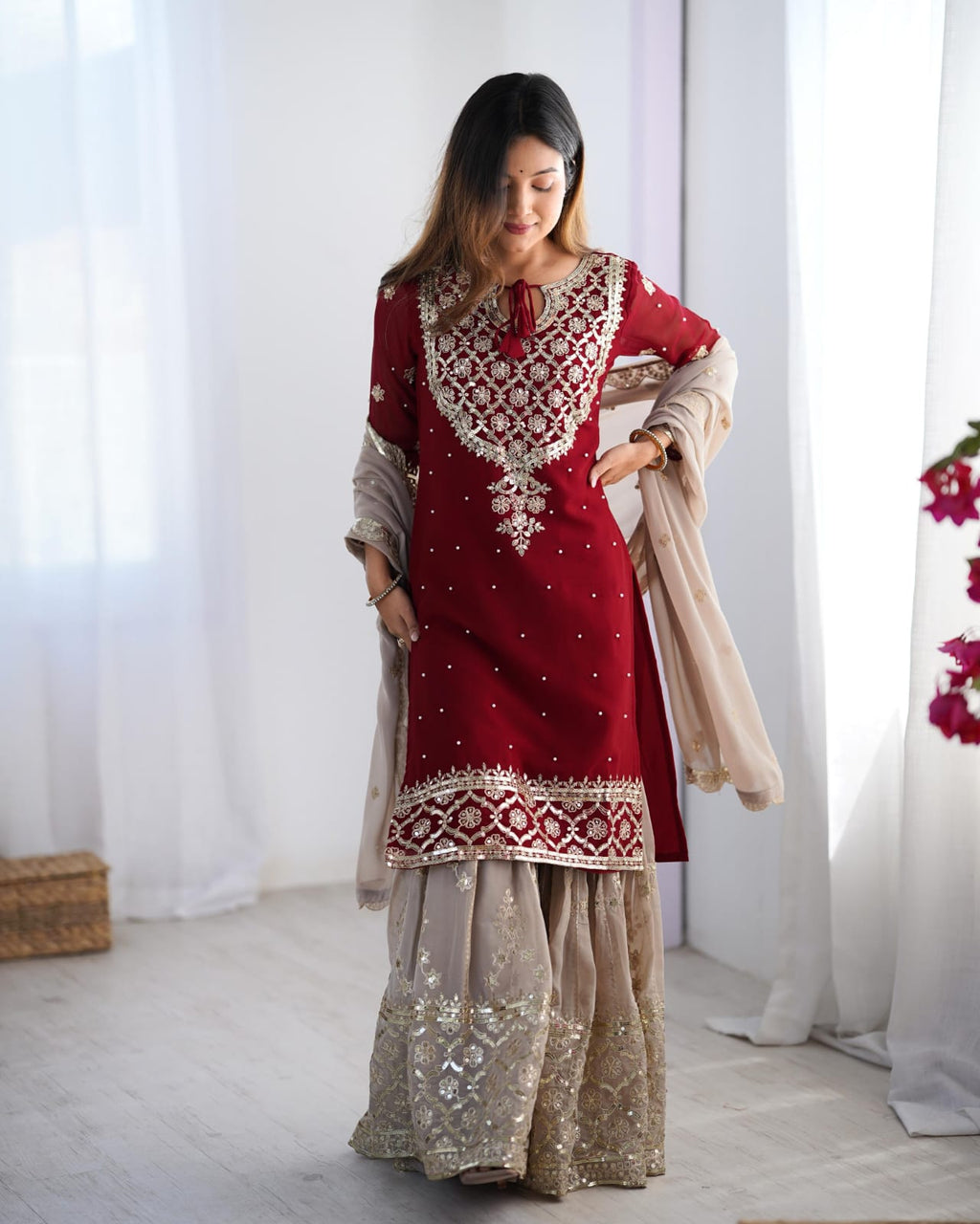 Elegant Sequin Embroidered Dress