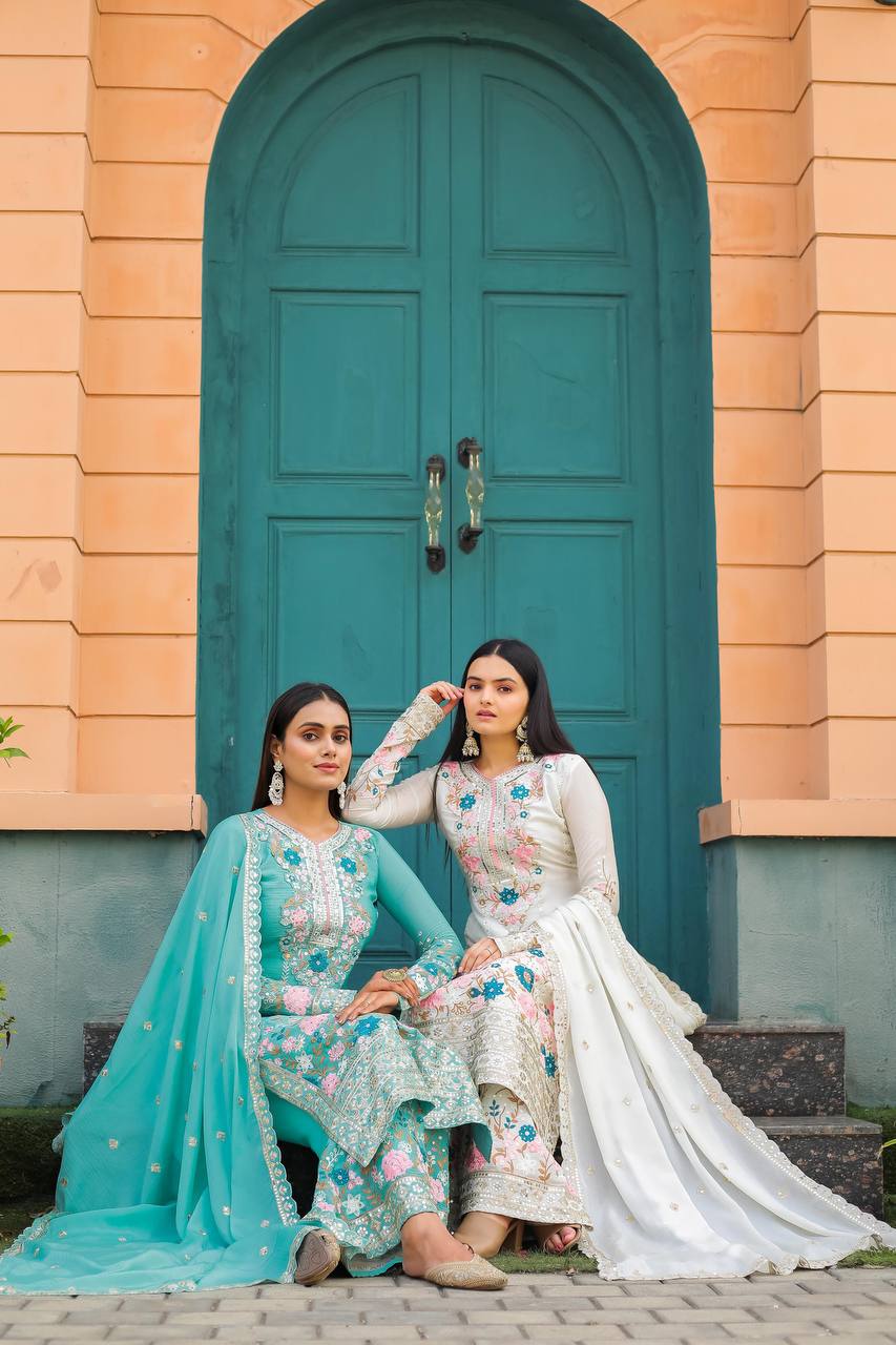 Stylish 3-Piece Set with Dupatta and Bottom